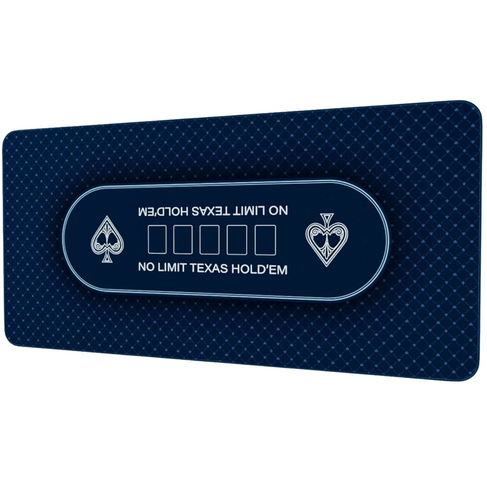 Texas Hold'em Table Mat  Rubbe - Board Game With Chips review and price