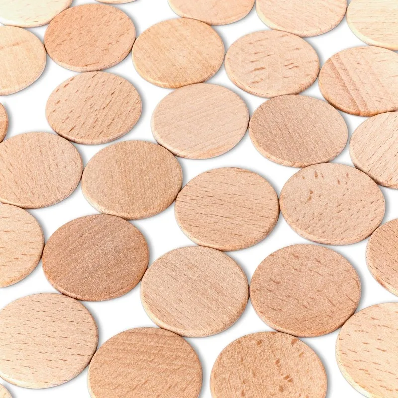 50PCS Round Unfinished Wood Cu - Board Game With Chips review and price